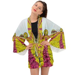 Beautiful Garden Long Sleeve Kimono by 1212