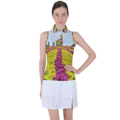 Beautiful Garden Women s Sleeveless Polo T-shirt by 1212