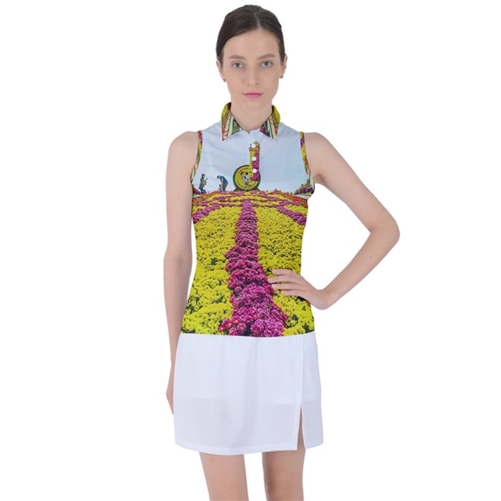 Beautiful garden Women s Sleeveless Polo T-Shirt