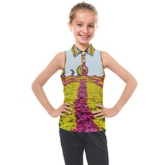 Beautiful Garden Kids  Sleeveless Polo T-shirt