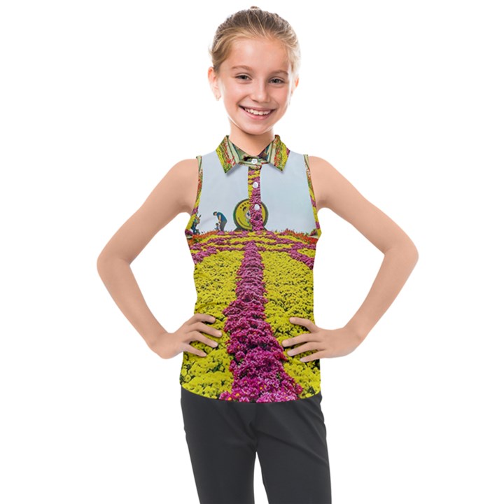 Beautiful garden Kids  Sleeveless Polo T-Shirt