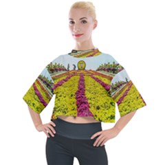 Beautiful Garden Mock Neck T-shirt by 1212