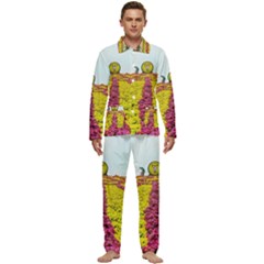 Beautiful Garden Men s Long Sleeve Velvet Pocket Pajamas Set by 1212