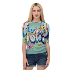 Sofia Quarter Sleeve Raglan T-shirt