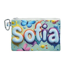 Sofia Canvas Cosmetic Bag (medium) by 1212