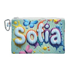 Sofia Canvas Cosmetic Bag (large) by 1212