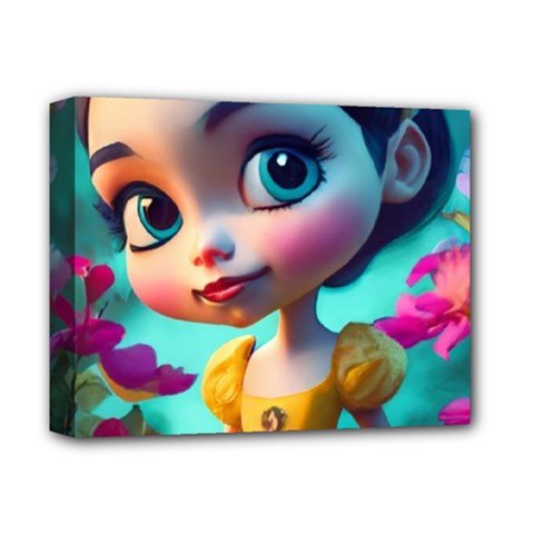 Beautiful Flowers With Cartoon Deluxe Canvas 14  X 11  (stretched) by 1212