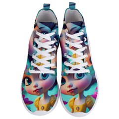 Beautiful Flowers With Cartoon Men s Lightweight High Top Sneakers by 1212