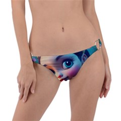 Beautiful Flowers With Cartoon Ring Detail Bikini Bottoms by 1212