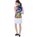 Beautiful flowers with cartoon Women s Sleeveless Polo T-Shirt View2