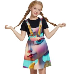 Beautiful Flowers With Cartoon Kids  Apron Dress by 1212