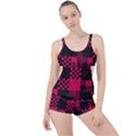 Cube Square Block Shape Creative Boyleg Tankini Set  View1