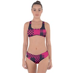 Cube Square Block Shape Creative Criss Cross Bikini Set by Amaryn4rt