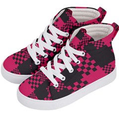 Cube Square Block Shape Creative Kids  Hi-top Skate Sneakers by Amaryn4rt