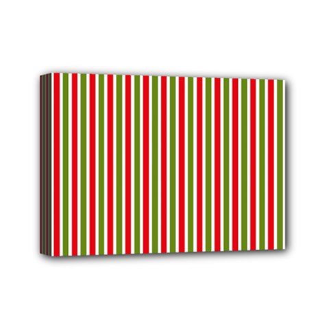 Pattern Background Red White Green Mini Canvas 7  X 5  (stretched)