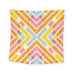 Line Pattern Cross Print Repeat Square Tapestry (small) by Amaryn4rt