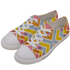 Line Pattern Cross Print Repeat Women s Low Top Canvas Sneakers by Amaryn4rt