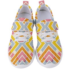 Line Pattern Cross Print Repeat Women s Velcro Strap Shoes by Amaryn4rt