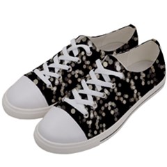 Christmas Bokeh Lights Background Women s Low Top Canvas Sneakers by Amaryn4rt