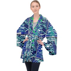 1 Ericksays Sleeve Velvet Kimono 