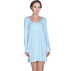 Stripes Striped Turquoise Long Sleeve Nightdress by Amaryn4rt