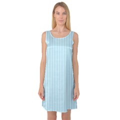 Stripes Striped Turquoise Sleeveless Satin Nightdress by Amaryn4rt