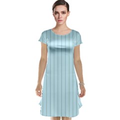 Stripes Striped Turquoise Cap Sleeve Nightdress by Amaryn4rt