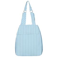 Stripes Striped Turquoise Center Zip Backpack by Amaryn4rt