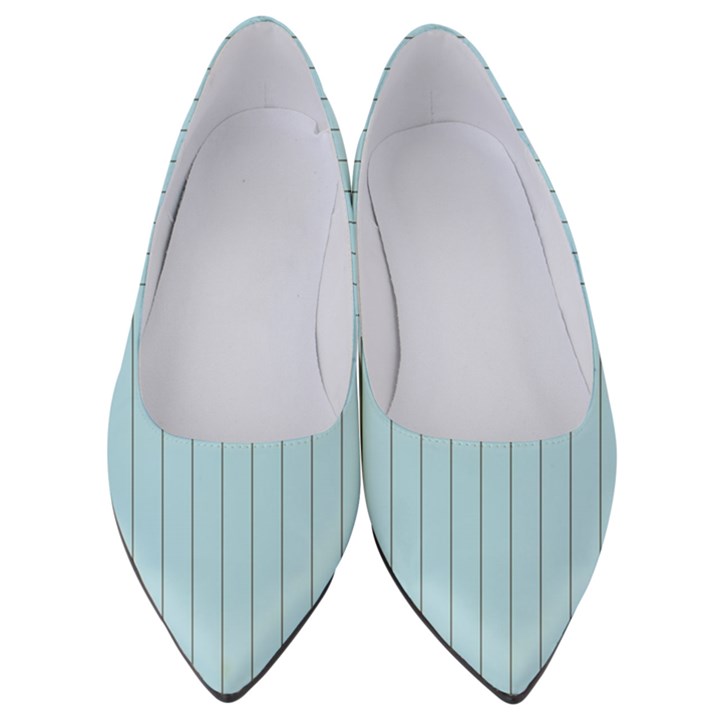 Stripes Striped Turquoise Women s Low Heels