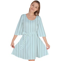 Stripes Striped Turquoise Velour Kimono Dress by Amaryn4rt