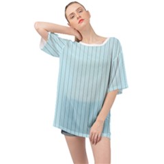 Stripes Striped Turquoise Oversized Chiffon Top by Amaryn4rt