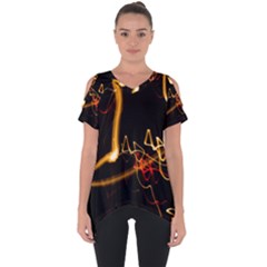 Abstract Cut Out Side Drop T-shirt by Amaryn4rt