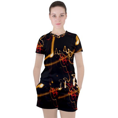 Abstract Women s T-shirt And Shorts Set by Amaryn4rt