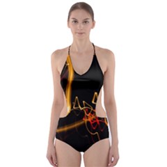 Abstract Cut-out One Piece Swimsuit by Amaryn4rt