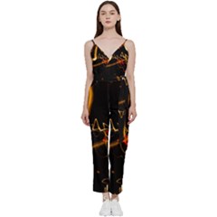 Abstract V-neck Camisole Jumpsuit by Amaryn4rt