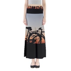 Bicycles Wheel Sunset Love Romance Full Length Maxi Skirt by Amaryn4rt