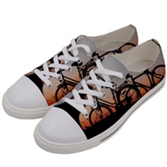 Bicycles Wheel Sunset Love Romance Men s Low Top Canvas Sneakers by Amaryn4rt