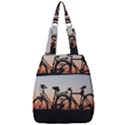 Bicycles Wheel Sunset Love Romance Center Zip Backpack View1