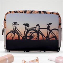 Bicycles Wheel Sunset Love Romance Make Up Pouch (medium) by Amaryn4rt