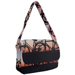 Bicycles Wheel Sunset Love Romance Courier Bag by Amaryn4rt