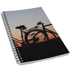 Bicycles Wheel Sunset Love Romance 5 5  X 8 5  Notebook by Amaryn4rt