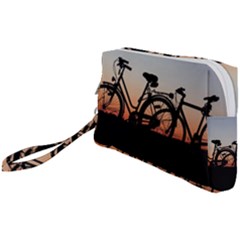 Bicycles Wheel Sunset Love Romance Wristlet Pouch Bag (small) by Amaryn4rt