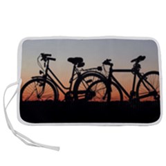 Bicycles Wheel Sunset Love Romance Pen Storage Case (m) by Amaryn4rt