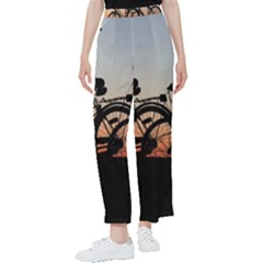 Bicycles Wheel Sunset Love Romance Women s Pants  by Amaryn4rt