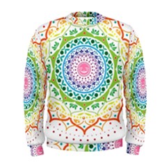 Mandala Pattern Rainbow Pride Men s Sweatshirt