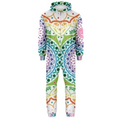 Mandala Pattern Rainbow Pride Hooded Jumpsuit (men)