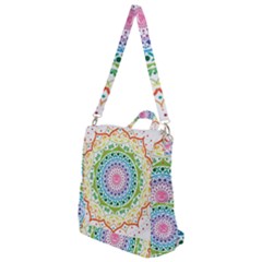 Mandala Pattern Rainbow Pride Crossbody Backpack by Vaneshop