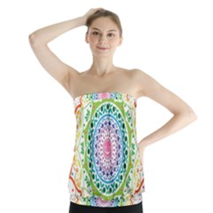 Mandala Pattern Rainbow Pride Strapless Top by Vaneshop