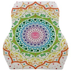 Mandala Pattern Rainbow Pride Car Seat Velour Cushion  by Vaneshop