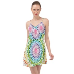 Mandala Pattern Rainbow Pride Summer Time Chiffon Dress by Vaneshop